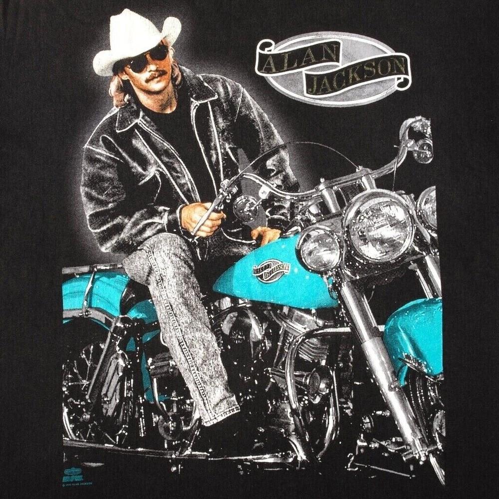 ALAN JACKSON 1992 MUSIC MOTOR TSHIRT GIFT FOR FANS   Unisex T-Shirt M