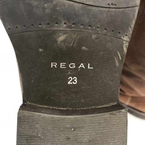 Regal Leder Lange Stiefel 23.0 Braun Strukturiertes Leder(GEBRAUCHT)