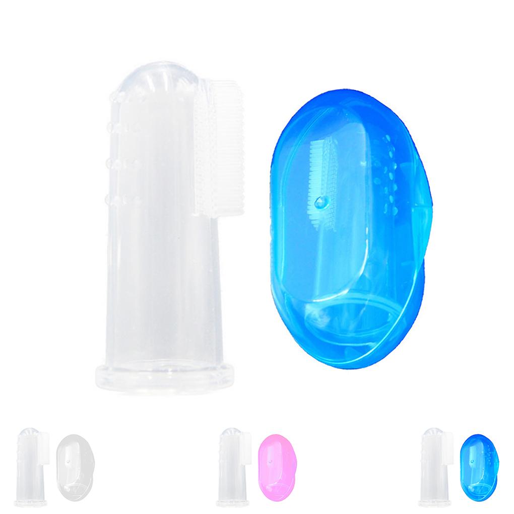1PC/2PCS/5PCS Silicone Toothbrush\+Box Baby Finger Toothbrush Children Clean Soft Silicone Infant Tooth Brush Baby Brush