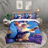 Abstract Art Cat Duvet Cover Set (No Filling) Soft Bedding Set Single Twin Full Size For Kids Adult Bedroom Decor Birthday Gift