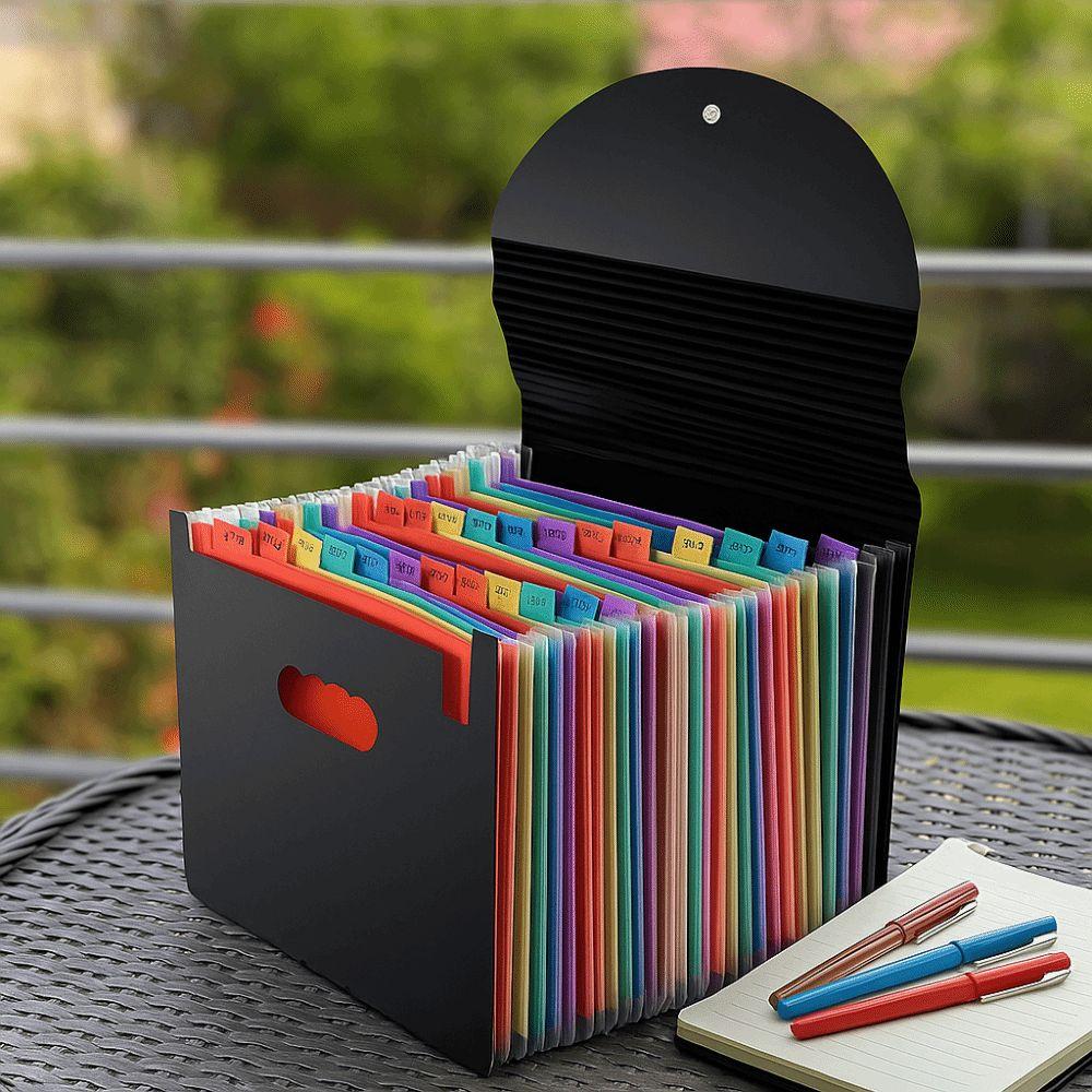 Waterproof Expandable File Organizer Large Capacity A4 Document Organizer A4 File Folder  Office