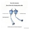 Customizable Mecha-Style Retractable 3-in-1 Fast Charging Cable with Logo Print