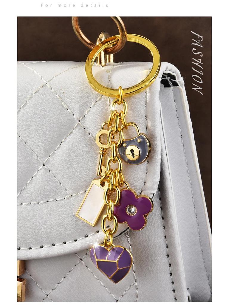 Europäisch-amerikanischer Herz-Schlüsselanhänger, Herzanhänger, Liebes-Taschenanhänger & Auto-Accessoire für Damen