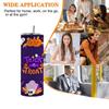 591ml Straight Cup Halloween elements Straw Cup Hot Cold Tumbler Stainless Steel Tumbler Ice Retention Cup 20oz Skinny Cup