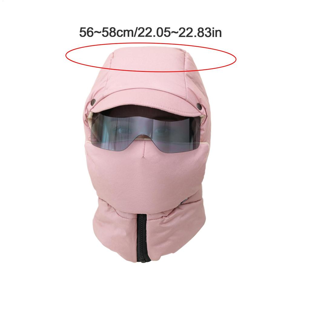 Bomber Hat 4-in-1 Warm Hat Russian Cap With Hood Earflap Goggles For Men Women Winter Cold Weather Cycling Christmas