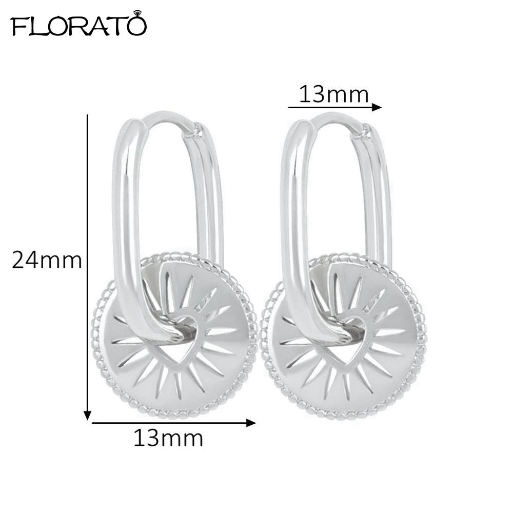 Vintage Gold Color Metal Drop Earrings 925 Sterling Silver Needle Geometric Pendants Hoop Earrings for Women 2026 New Jewelry