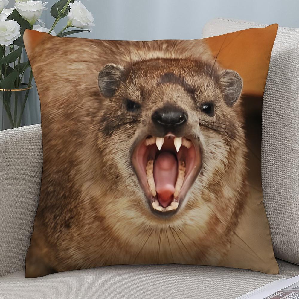 Даман Скальный Животное Наволочка Короткий Плюш Наволочки Диван Декоративный Подарок Дом Двусторонняя Печать Наволочка 12x12Inch