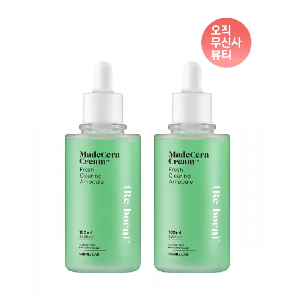 SkinrX Lab Madesera Cream Fresh Clearing Ampoule 100ml X 2 FREE