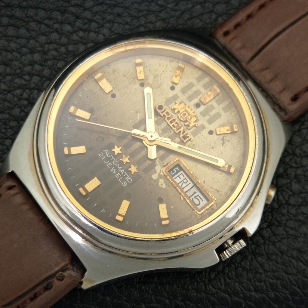 Orient CRYSTAL AUTOMATIC 46941 VINTAGE JAPAN MENS ORIGINAL DIAL WATCH A707786-1