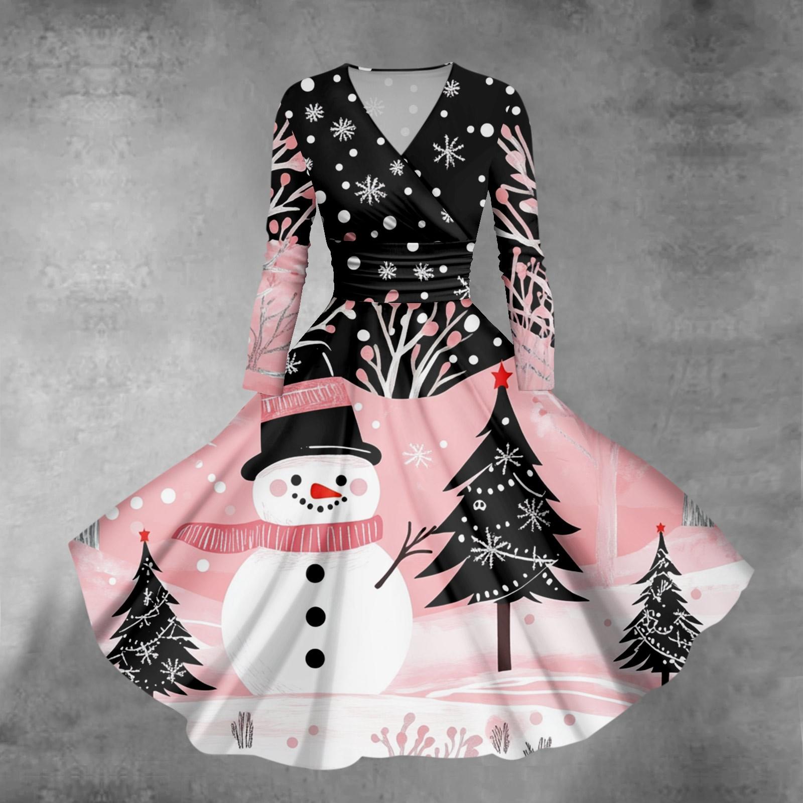 Женское повседневное и модное сексуальное платье с v-образным вырезом и длинными рукавами — фото 8