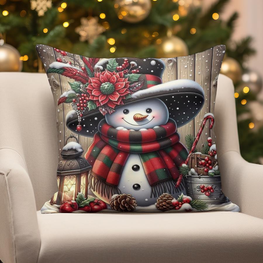 Home Decor Christmas-themed Pillow Designs Suitable For Sofa Bedroom Car Pillow Cover Cushion Rectangular Back Cushion