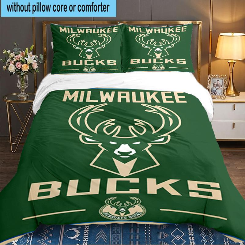 Bucks Team Logo 3pcs Bedding Set,Including 1pc Duvet Cover And 2pcs Pillowcases Perfect Gift for Christmas,Ideal for Bedroom, Dormitory