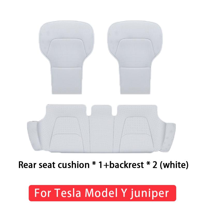 For Tesla Model Y 2025 2026 Juniper Ventilation Leather Seat Cover Cushion Breathability Comfortable Seat Interior Accessories