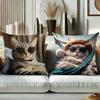 Cool Pets Print Square Pillow Covers Pattern Cushion Cover Suitable for Sofa Bedroom Car Pillow Cover