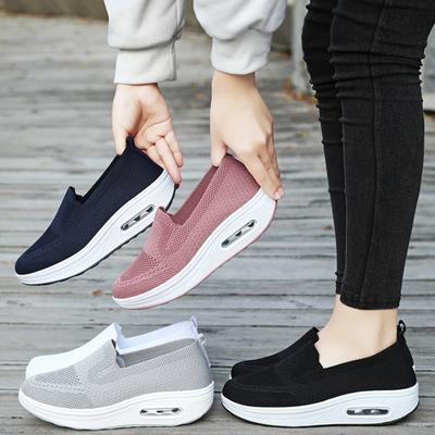 Solid Color Breathable Thick Sole Women's Shoes  Summer Women's Fashionable Vulcanized Shoes Comfortable Casual Sports Shoes