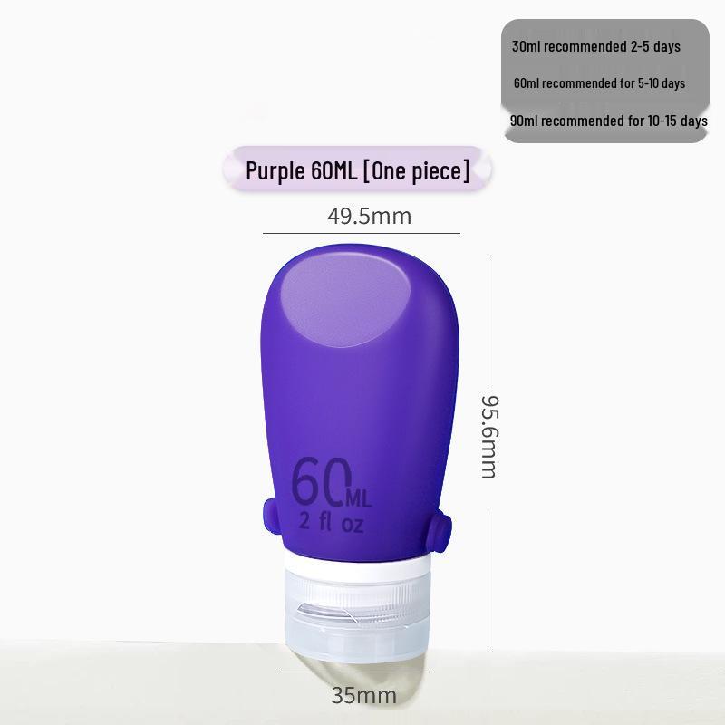 Portable Refillable Silicone Travel Bottles Set for Shampoo, Shower Gel, Lotion, Makeup Remover, and Skincare.