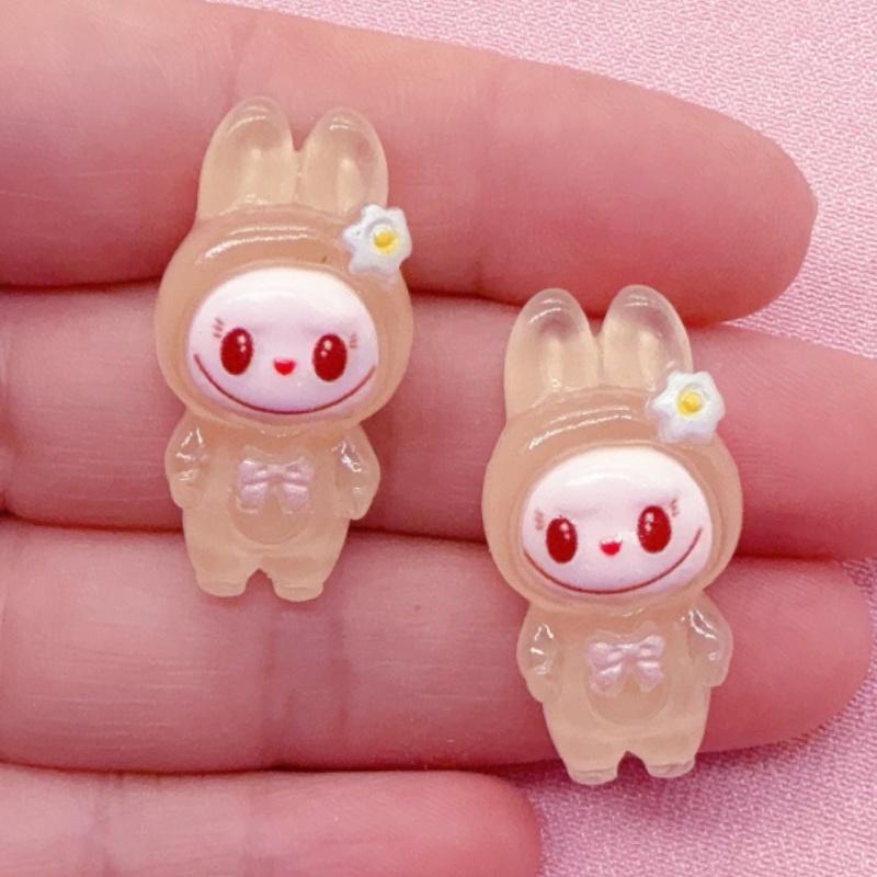10pcs Resin Cartoon Animal Pendant, DIY Jewelry Making Earrings, Necklaces, Keychains, Jewelry Accessories