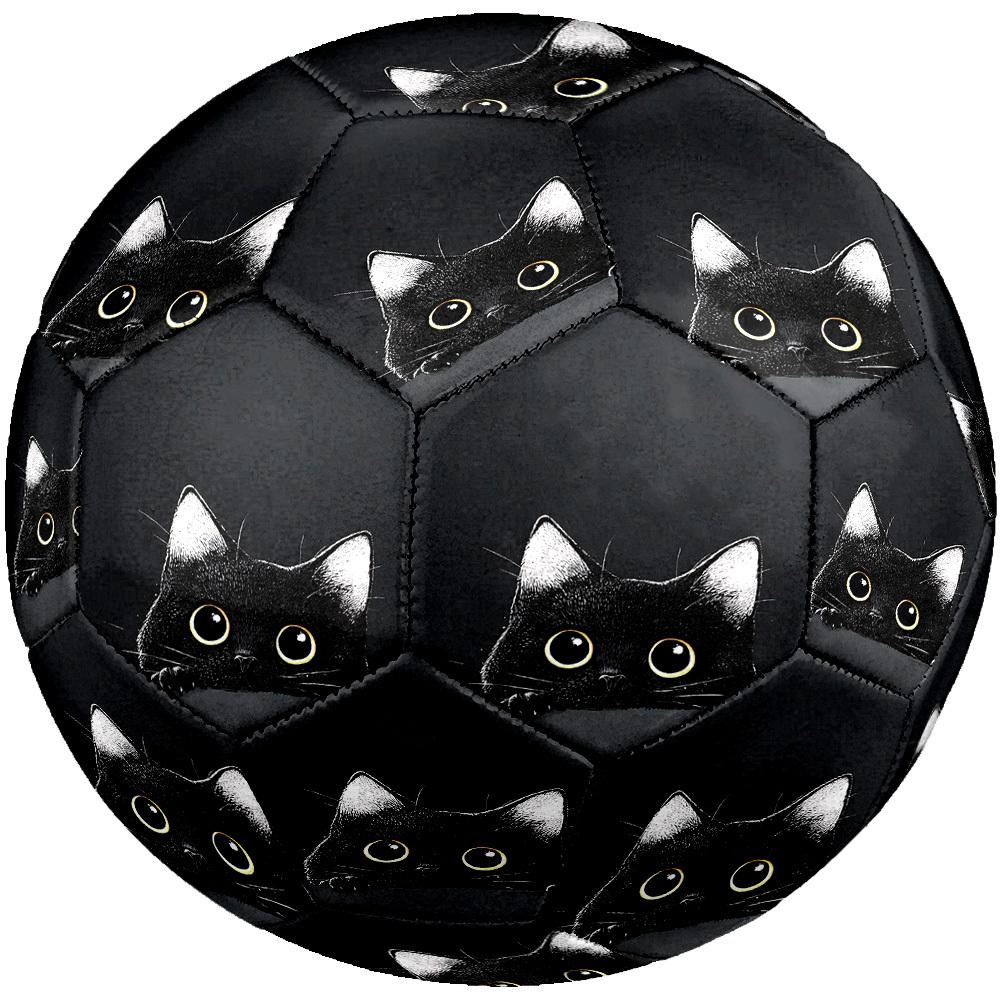 1pc Black Cat Mystery Size 5 Soccer Ball Professional Match Training Football Indoor &Outdoor Sports Ball Lightweight Durable c6530
