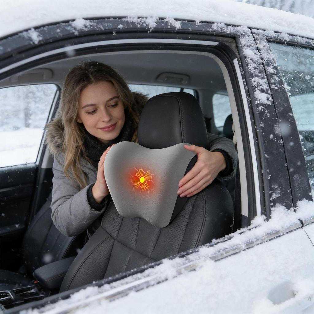Car Neck Pillow For Driving Electric Massage Vehicle Supplies Auto Head Support Cushion For Drivers Trucks Sedans SUVs RVs Urban