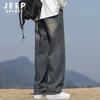 JEEP SPIRIT Men's Retro Loose Straight Leg Jeans