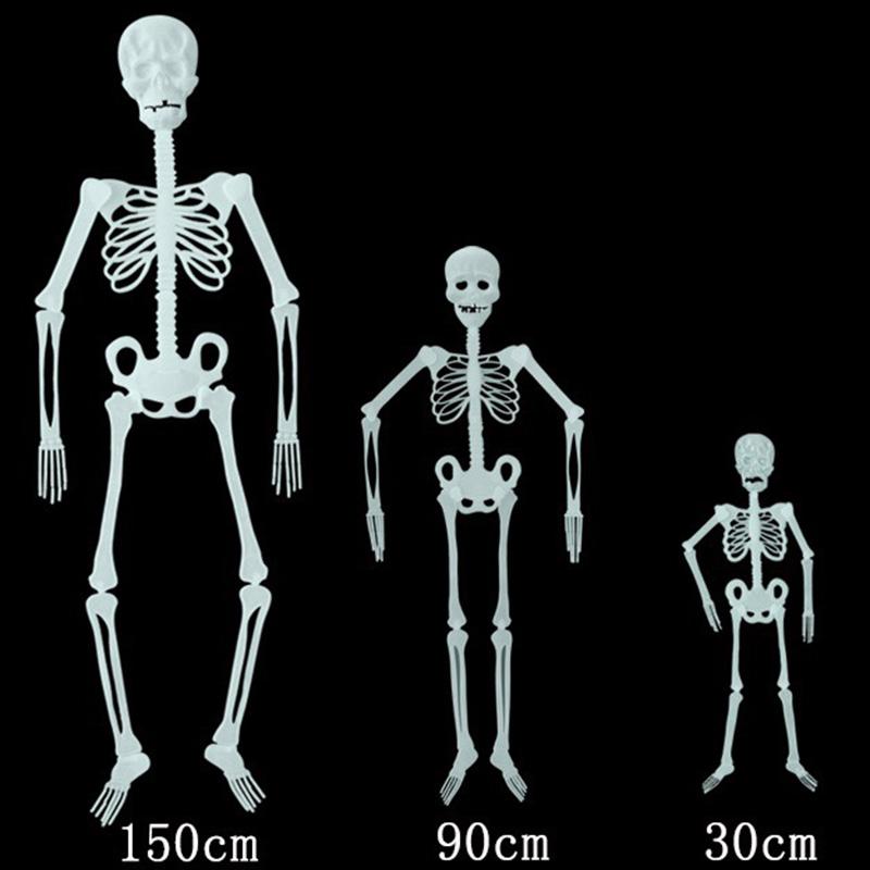 Halloween Hanging Luminous Skeleton Decoration Full Body Noctilucent Ghost Bone Halloween party Outdoor Garden Crazy Scary props