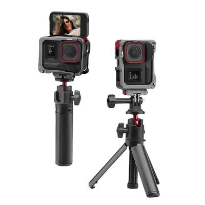 Aluminiumlegierungskäfig mit Kalt Schuh Schutzrahmen Gehäuse Schale Kamerakäfig für Insta360 Ace Pro/Insta360 Ace Pro 2 Kamera