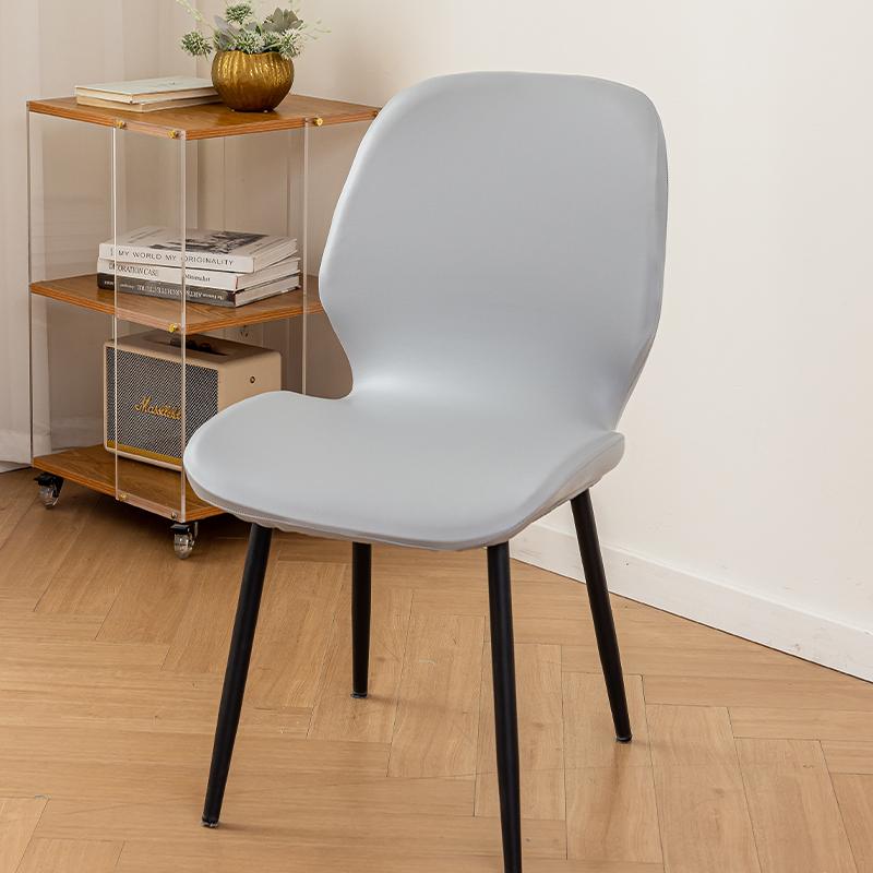 PU Leather Chair Cover Waterproof Shell Shape Seat Protector Universal Fit for DiningOfficeHotel Chair NonSlip Furniture Cover 4149₽