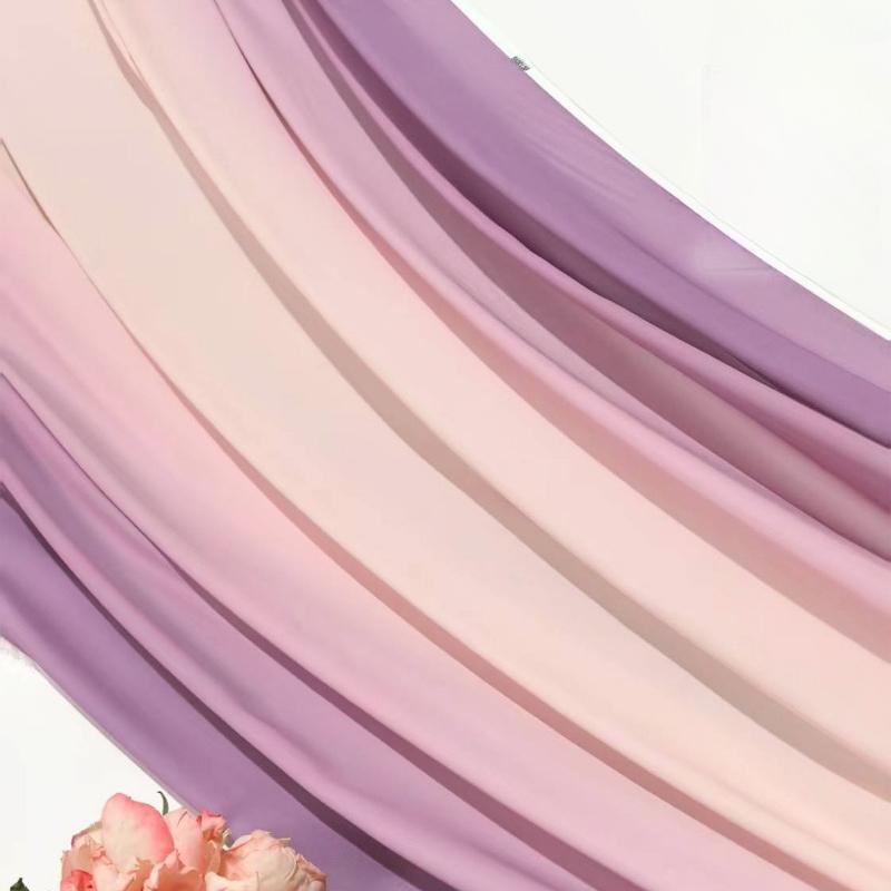 100x150cm Fashion Gradient Fabric Chiffon for Clothing Dresse Scarves Sewing Multicolor Translucent Cloth Needlework Soft Smooth
