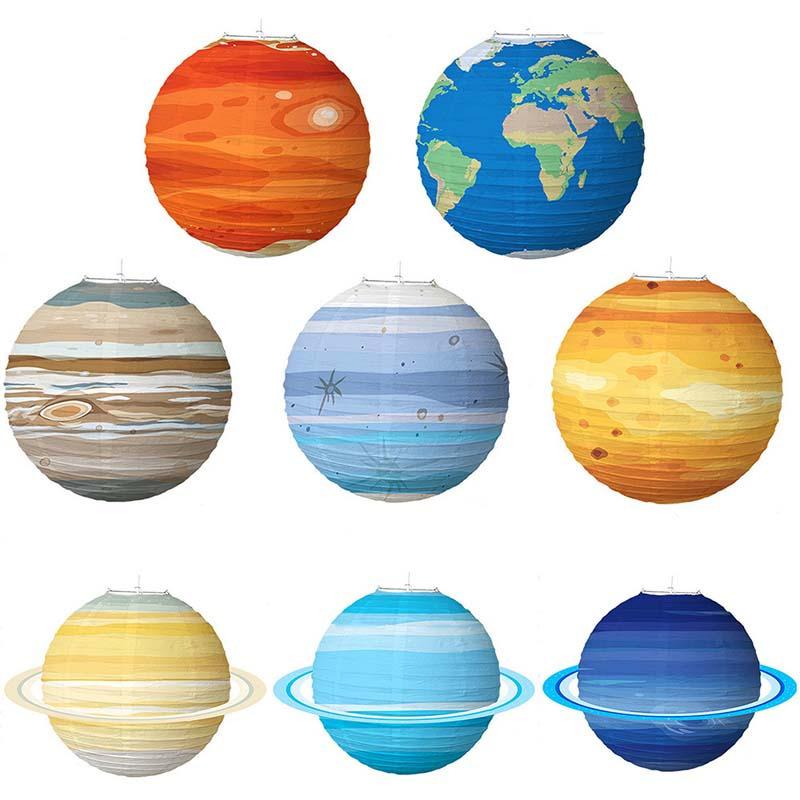 Starry Sky Planet Paper Lanterns - Kids' Birthday & New Year Decorations
