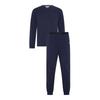 Mens Lettering Crew Neck Regular Long Pyjama Set
