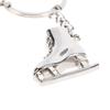 1ks Stříbrné ledové brusle Přívěsek na klíče Snowflake Přívěsek na klíče Skating Keychain