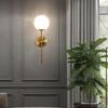 Wall Sconces Set of 2 Led Bulb Remote Wall Lighting,no Wired fixtures Easy Installation (Color : Gold)