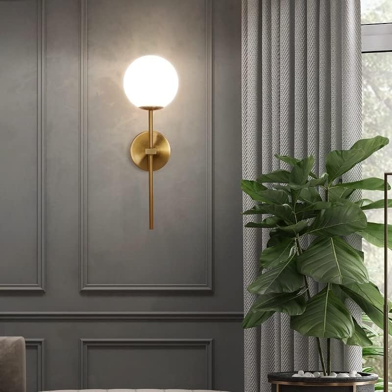 Wall Sconces Set of 2 Led Bulb Remote Wall Lighting,no Wired fixtures Easy Installation (Color : Gold)