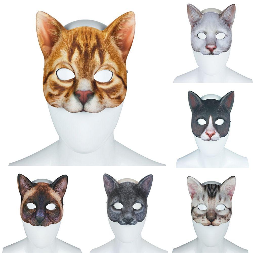Mascherina Viso Maschera Occhi Costume Festa Cosplay Accessori Maschera Gatto Maschera di Carnevale Decorazione Halloween