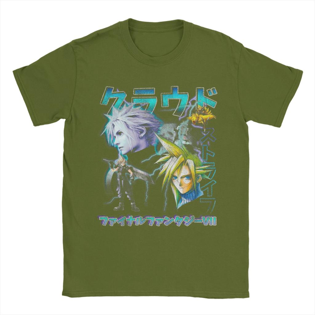 Unisex TShirt Aerith Gainsborough FF Magazine Final Fantasy Cotton Tee Shirt Short Sleeve T Shirt Round Collar Tops Printed