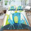 Quilt Cover Set with Pillowcase 3d Frog Printed King Queen Size Home Textiles Bedding Suit 2/3pcs Fashionable Bed Covers