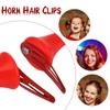 1 Pair Red Devil Horns Hair Clips Small Vampire Hairpin for Cosplay Halloween