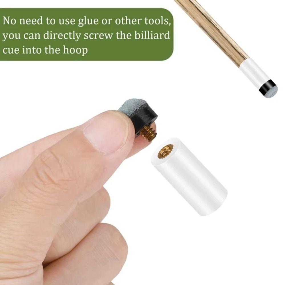 10 Sets 12mm/13mm Cue Stick Ferrules Brass Screw Billiards Head Cover  Billiard Pole