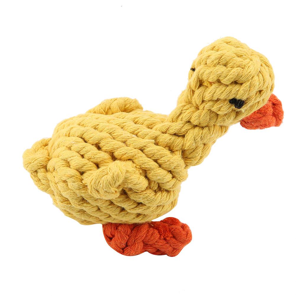 1Pc Cute Duck Shaped Dog Toy Cotton Rope Dogs Puppy Chew Fetch Toys