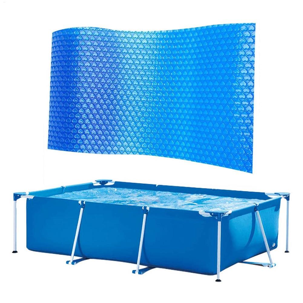 Pool Solar Cover Insulated Rectangle Pool Heating Cover Pool Warmer Heat Retaining Blanket for Swimming Pool Hot Tub Spa