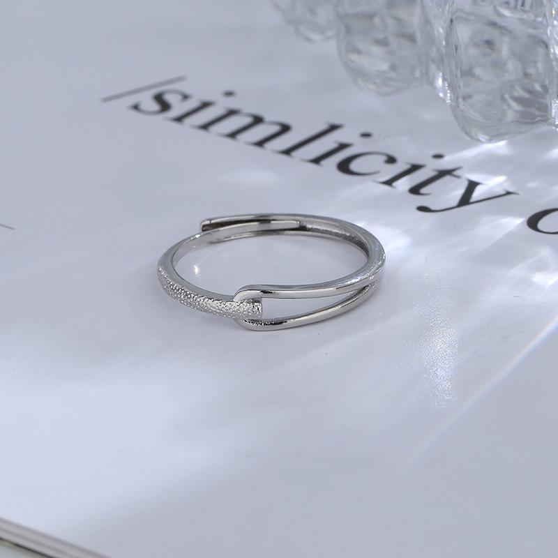 Korean Style Silver Color Sanding Rings For Women Girl Kids Fashion Jewelry Student Wedding Engagement Party Gift Anillos