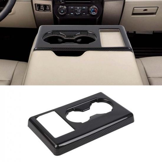 

Carbon Fiber Center Cup Holder Panel Cover Trim For Ford F250350450550 15-20