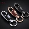 [Rockyu] Keychain, Men's, Women's, Car Key Ring, Zinc Alloy, Leather-like