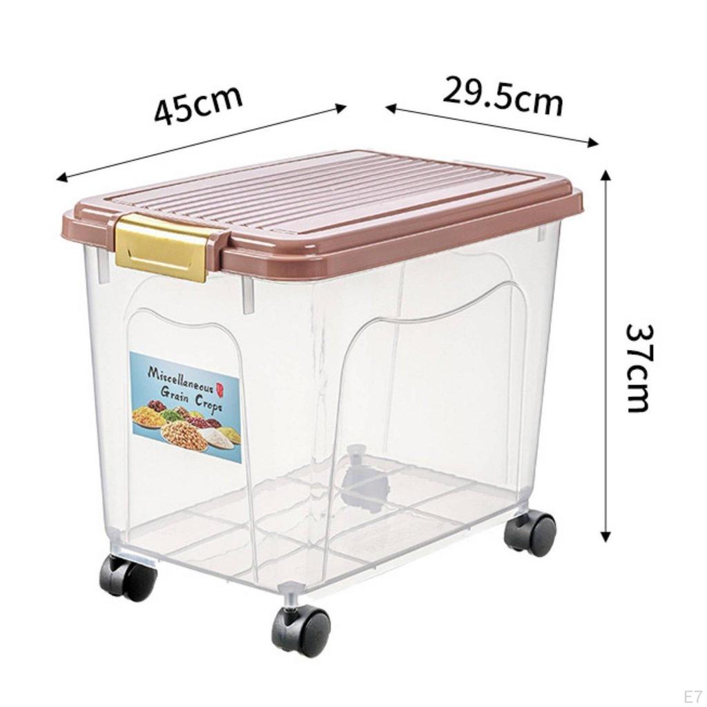 Rice Storage Bin HumidityResistant Airtight Grain Container 60 Jin Ivory