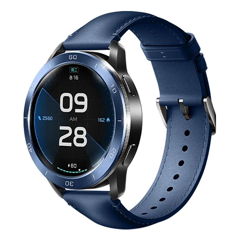 22MM Leather Sports Strap for HUAWEI Watch GT3 4 5 Xiaomi Watch S4/S4 Sport/S3 Soft Bracelet for Xiaomi Watch Series S2/S1 Pro Color Band Accessories