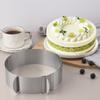 1Pcs Stainless Steel Telescopic Mousse Ring Circle Mold Rustproof Adjustable Mousse Cake Ring For Easy Release Baking Ring Tools