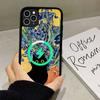 Lustige Katzen Van Gogh Magnetische Kabellose Handyhülle Für IPhone 17 16 15 14 13 12 11 Pro Max Plus Mag Handyhülle
