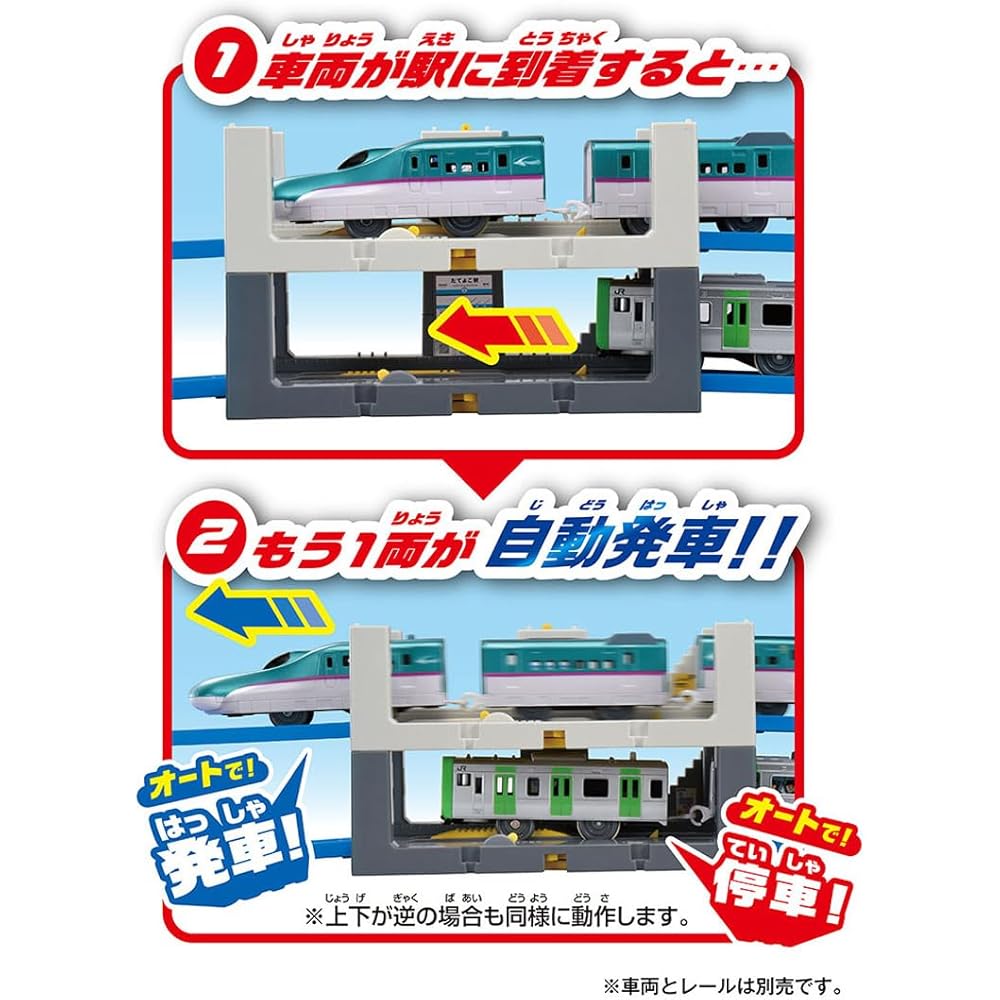 Takara Tomy Plarail J-25 Automatic Train Station Toy for Ages 3 and Up, Interactive Train Set