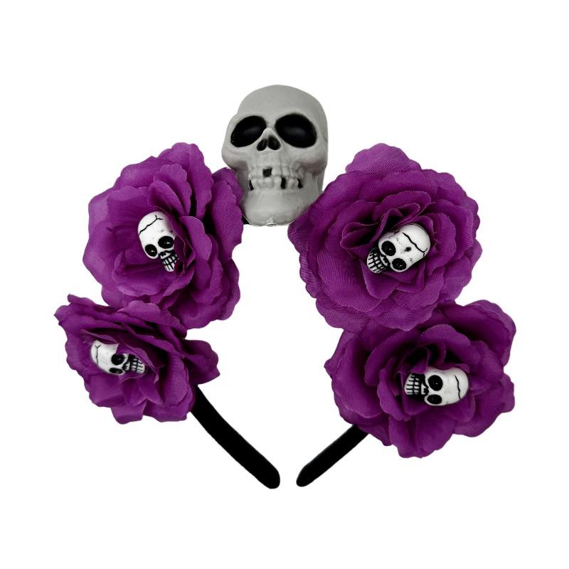 New European and American Skull Party Headband Headband Masquerade Ball Simulation Flower Headgear