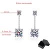D Color 2cttw Certified D Color Moissanite Drop Earrings for Women 925 Sterling Silver Wedding Jewelry with Certificate